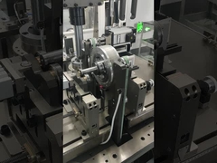 Mesin Penyeimbang Otomatis Horisontal Rotor Motor Roda Tiga Listrik Dua Stasiun